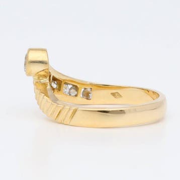 Bague - 18 carats Or jaune Diamant (Naturelle), Nieuw