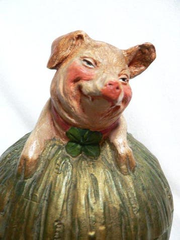 JMO - Johann Milota - Pot à tabac - Faïence - Le cochon
