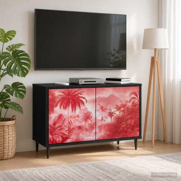 vidaXL Tv-meubel AACHEN 69 x 33 x 50,5 cm Zwart eiken, Verzenden