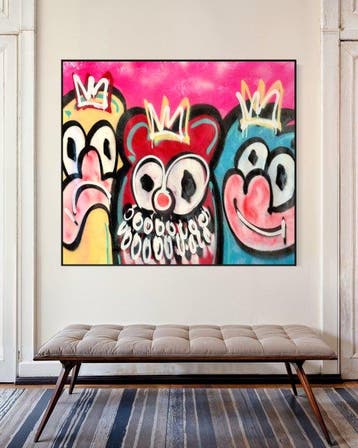 Timo Wedell - Happy, Sad, Surprised - XL- Basquiat Style