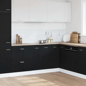 vidaXL Onderkast zwart eik 60x46x81,5 cm bewerkt hout, Huis en Inrichting, Verzenden, Nieuw