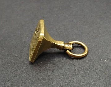 Middeleeuws zilververgulding Stempelzegel - 25 mm, Antiek en Kunst