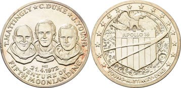 Zilver medaille 1972 Luft- en Raumfahrt, Timbres & Monnaies, Verzenden