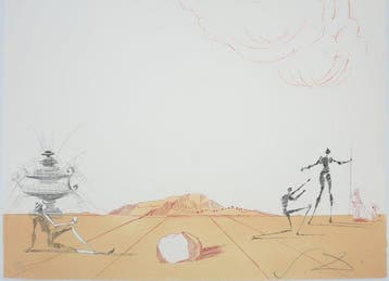 Salvador Dali (1904-1989) - Paysage ibérique : Amour