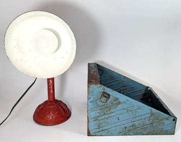 Tafellamp (2) - Metaal - Combo lamp en kist