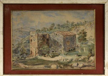 Onorato Carlandi (1848-1939) - Rovine nella campagna romana