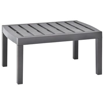 vidaXL Tuintafel 78x55x38 cm kunststof mokkakleurig, Tuin en Terras, Tuintafels, Verzenden, Nieuw