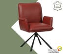 Leren draaibare eetkamerstoel Elite - Granada Rouge (rood), Ophalen of Verzenden