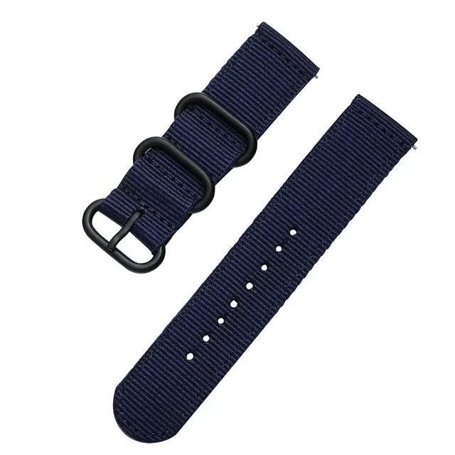 DrPhone Nylon Flex Strap - Nylon Horlogeband - 18mm - Zwarte, Handtassen en Accessoires, Smartwatches, Nieuw, Verzenden