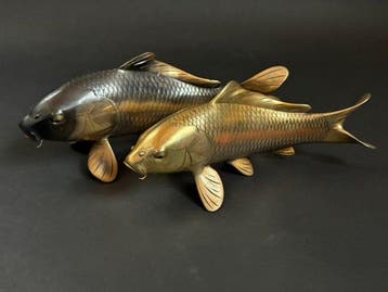 Nobumitsu Iwatsubo - Japanse bronzen koi-karper -