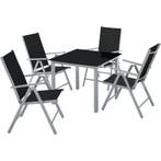tectake Aluminium zitgroep 4+1 - zilver, Verzenden