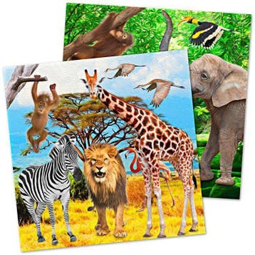 Dieren Servetten Safari 33cm 20st, Hobby en Vrije tijd, Verzenden, Nieuw