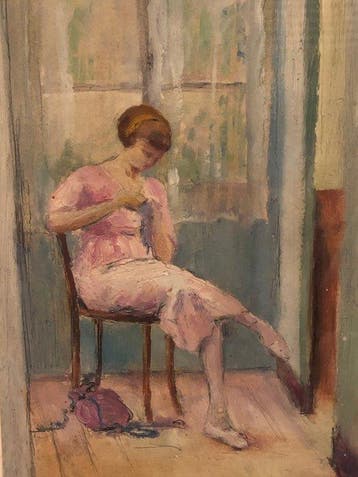 French School (c. 1950) - The Pink Dress