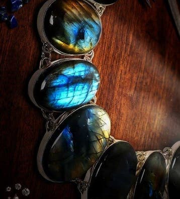 Métal - Collier - labradorite VintageCollier