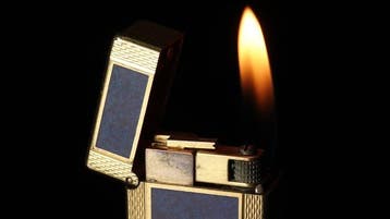 Dunill - Lapis Lazuli Pattern Rollagas Lighter - Zonder, Nieuw