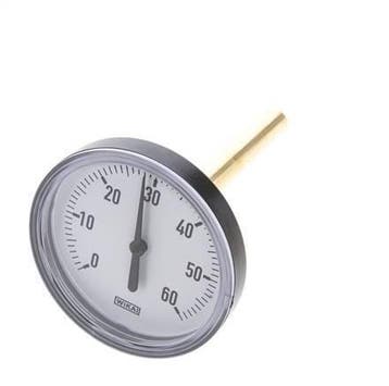 Thermomètre bimétallique en plastique 0 à +60°C Tige de 80mm, Verzenden