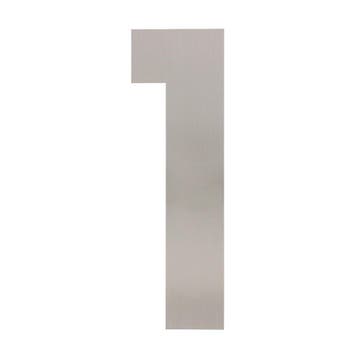 Huisnummer 1 XXL hoogte 50 cm geborsteld RVS - Intersteel, Ophalen of Verzenden, Nieuw, Overige typen