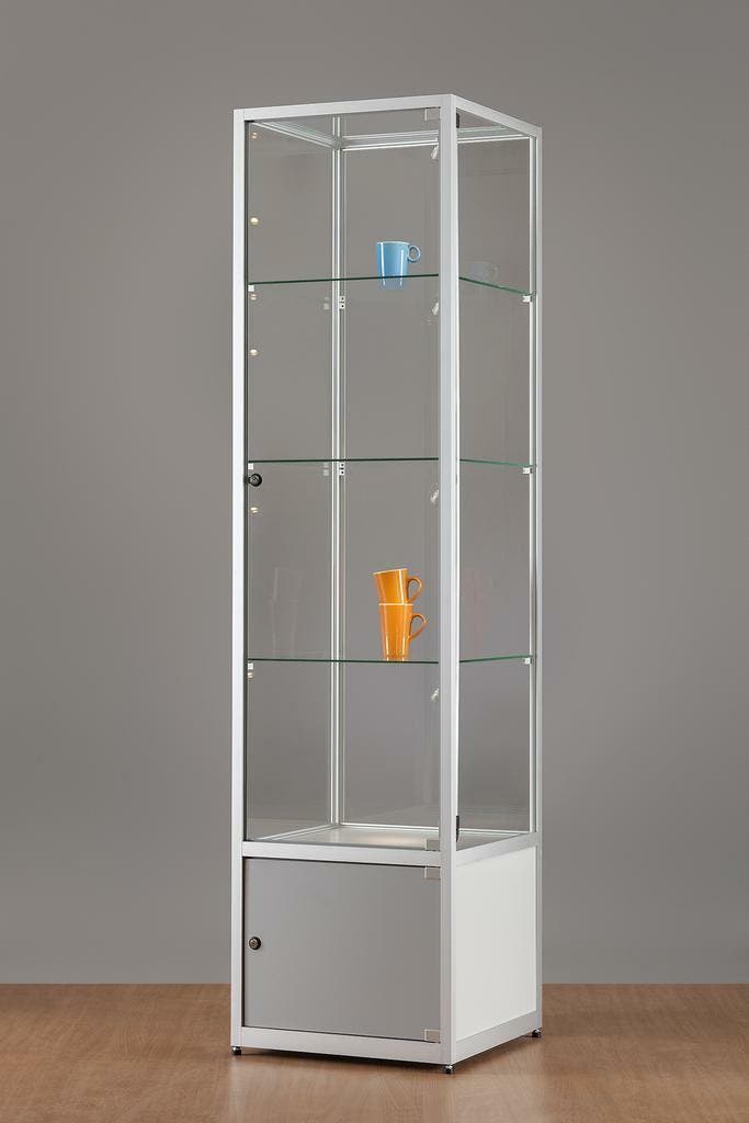 *TIP*  Luxe vitrinekast aluminium 50 cm met onderkast en de, Articles professionnels, Aménagement de Bureau & Magasin | Commerce & Inventaire