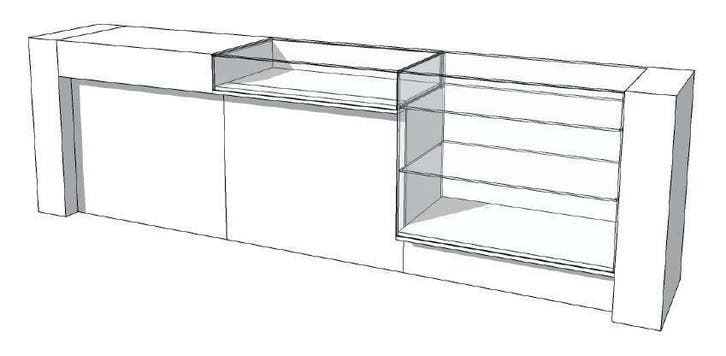 *TIP* Toonbank U-Frame Thick C-PUH-015-COMP, Articles professionnels, Aménagement de Bureau & Magasin | Commerce & Inventaire