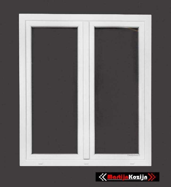 PVC Ramen, h130 x b150 Draai-Draaikip Verhuisraam/Stolp raam, Doe-het-zelf en Bouw, Raamkozijnen en Schuifdeuren, Inclusief glas