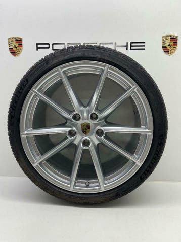 Porsche 992 2/4 20/21inch Carrera S zilver winterset, Auto-onderdelen, Ophalen, Gebruikt, Banden en Velgen, 21 inch