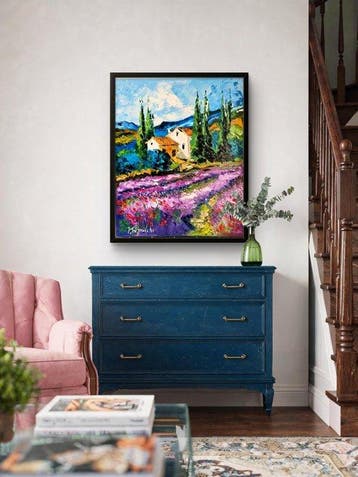 Pierre Tremauville - Lavande Provençale, Antiek en Kunst, Kunst | Schilderijen | Modern
