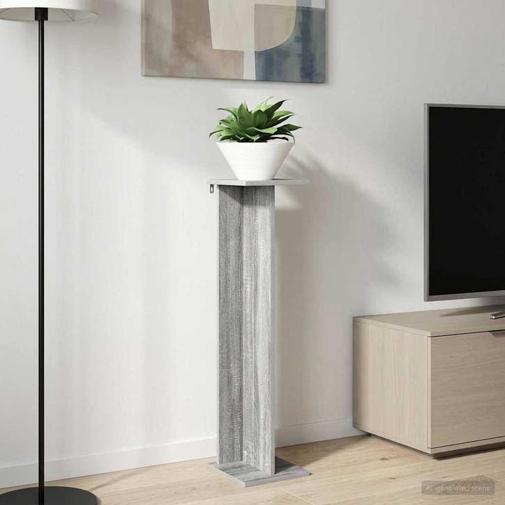 vidaXL Plantenstand Grijze Sonoma 25 x 25,5 x 100,5 cm, Jardin & Terrasse, Bacs à fleurs & Jardinières, Envoi