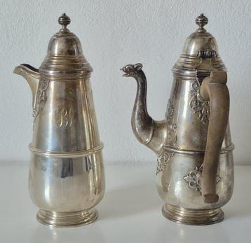 Elkington & Co. - Koffie- en theeservies - .925 zilver -