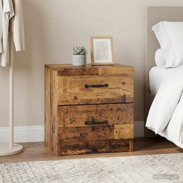 vidaXL Nachtkastje 2 st Oud hout 43 x 34,5 x 44,5 cm Bewerkt, Verzenden, Nieuw