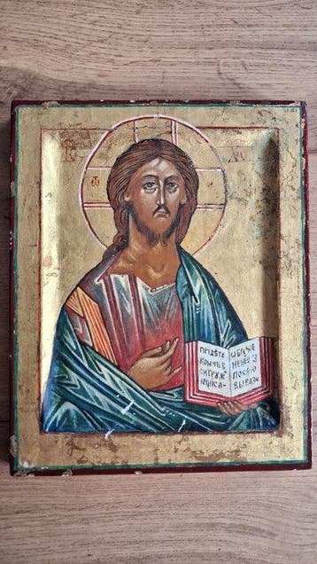 Icoon - Christus Pantokrator - Hout - Met de hand