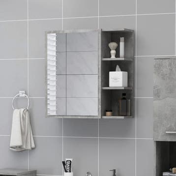 vidaXL Badkamerspiegelkast 62,5x20,5x64 cm bewerkt hout, Verzenden, Nieuw