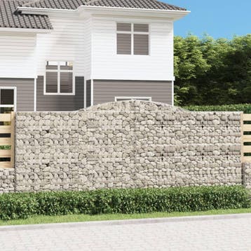 vidaXL Schanskorven 7 st gewelfd 400x50x160/180 cm ijzer, Verzenden