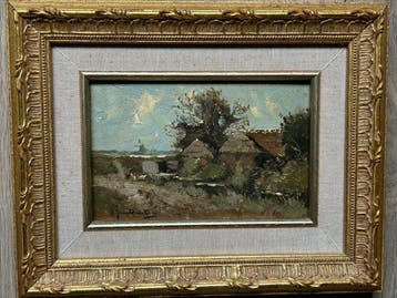 A J van Driesten (1878 - 1969) - Landschap met boerderij