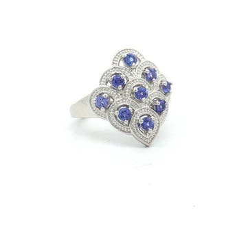 Sans prix de réserve - Bague Argent - 0.63ct. tw. Tanzanite, Nieuw