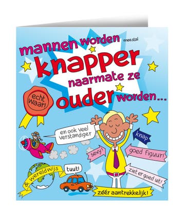 Wenskaart Mannen 16,5cm, Verzenden, Nieuw