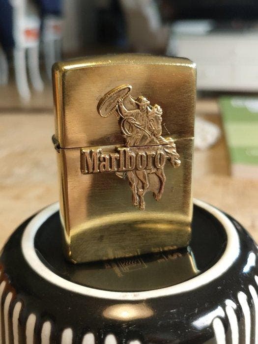 Zippo - Marlboro cowboy - Zakaansteker - Messing, Collections, Articles de fumeurs, Briquets & Boîtes d'allumettes