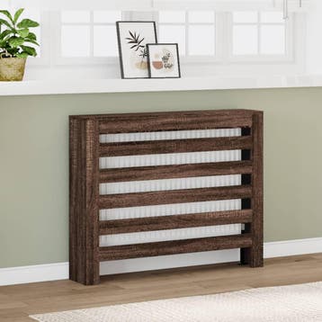 vidaXL Radiatorombouw 104x20x82 cm bewerkt hout bruin, Verzenden