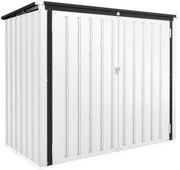 Tuinhuis - Schuur - Metaal - 150x80x117 cm - Wit - YODOLLA, Tuin en Terras, Verzenden, Nieuw