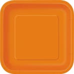 Borden Vierkant Oranje 23cm 14st, Verzenden, Nieuw