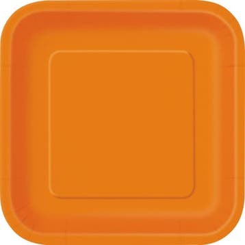 Borden Vierkant Oranje 23cm 14st, Verzenden