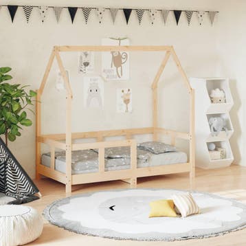 vidaXL Kinderbedframe 70x140 cm massief grenenhout, Verzenden
