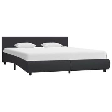 vidaXL Bedframe met LED kunstleer zwart 160x200 cm, Huis en Inrichting, Slaapkamer | Bedden, Verzenden, Nieuw