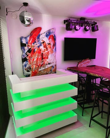 Dj booth led - dj meubel led, Nieuw, Dj-set, Pioneer