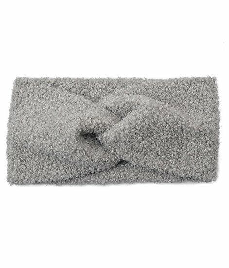 Haarband Twist 12cm – Effen Kleur – Teddy Stof – Grijs, Handtassen en Accessoires, Uiterlijk | Haarverzorging