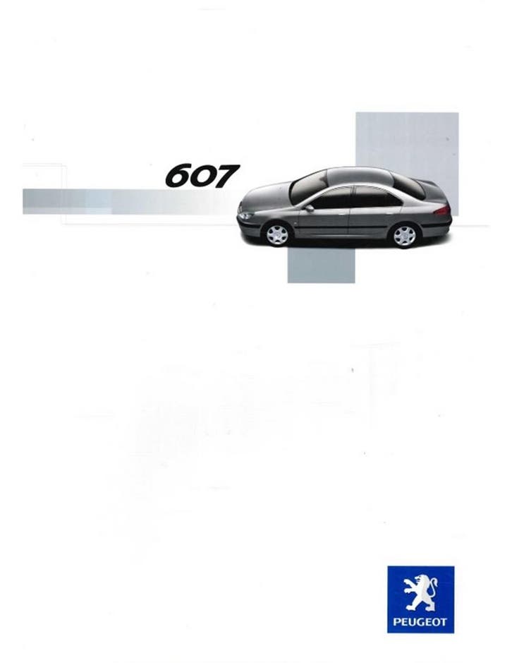 2007 PEUGOT 607 BROCHURE NEDERLANDS, Livres, Autos | Brochures & Magazines