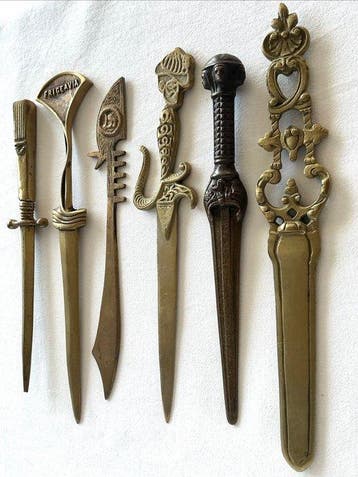Collectie Bronzen brievenopeners , met prachtige, Antiek en Kunst