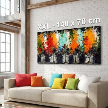 Monika Spiewak - Trees - Oil Painting Stretched On The Frame