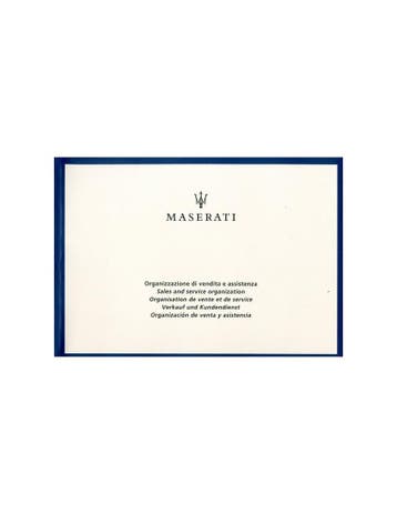 2005 MASERATI SERVICE INSTRUCTIEBOEKJE, Ophalen of Verzenden