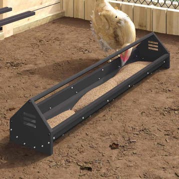 vidaXL Kippen voederbak Zwart 108 x 20,5 x 20 cm 5 kg, Verzenden, Nieuw