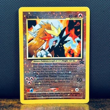 Pokémon Card - Entei Reverse Holo Black Star Promo 34 -